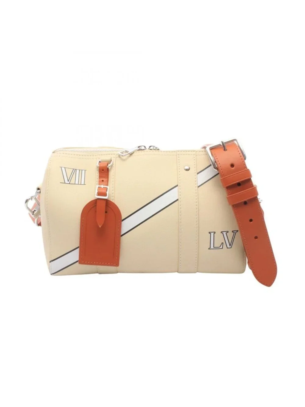 Louis Vuitton Shoulder Bag City Keepall Cream Leather